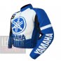 New Arrival Pure Cowhide Leather Safety Jacket .. Yamaha 6 Sky Blue Coat