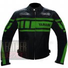 New Arrival Safety Winter Pure Cowhide Leather Racing Jacket Yamaha 0120 Green