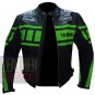 New Arrival Safety Winter Pure Cowhide Leather Racing Jacket Yamaha 0120 Green
