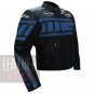 New Classic Safety And Pure Cowhide Leather Coat .. Yamaha 0120 Navy Blue Jacket