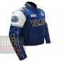 Protective Motorcycle Pure Cowhide Leather Racing Jacket ... Yamaha 0820 Blue
