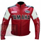 Motorcycle Riding Apparel Pure Cowhide Leather Jackets ... Yamaha 0820 Red