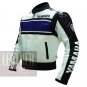 Yamaha 5241 Blue Pure Cowhide Leather Safety Racing Jacket For Bikers