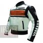 New Men's Fashion Cowhide Leather Safety Jackets .. Yamaha 5241 Orange