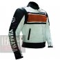 New Men's Fashion Cowhide Leather Safety Jackets .. Yamaha 5241 Orange