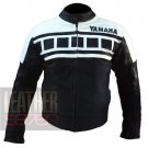 Yamaha 6728 Black & White Genuine Cowhide Leather Racing Jackets For Bikers