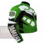 New Men's Classic Designer Pure Cowhide Leather Jackets .. Yamaha R Green