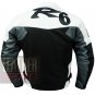Vintage Motorcycle Jacket .. Yamaha R6 Grey Pure Cowhide Leather Coat For Bikers
