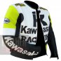 New Fashion Classic Leather Jacket For Bikers .. Kawasaki 1 Fluorescent ..
