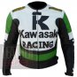 Safety Jackets For Men With Pure Cowhide Leather .. Kawasaki 1 Green Coats