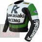 Safety Jackets For Men With Pure Cowhide Leather .. Kawasaki 1 Green Coats
