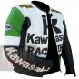 Safety Jackets For Men With Pure Cowhide Leather .. Kawasaki 1 Green Coats