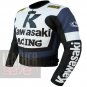 Best Quality Textile Racing Jackets For Bikers .. Kawasaki 1 Navy Blue Coat