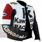 Kawasaki 1 Red Pure Cowhide Leather Safety Racing Jacket For Bike Racers ..