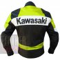 Kawasaki 2020 fluorescent  Pure Cowhide Leather Motorbike Armour Jacket