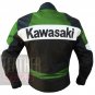 Pure Cowhide Leather Motorbike Jacket . Kawasaki 2020 Green Coat For Men .