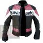 Kawasaki 2020 Pink Biker Armour Racing Cowhide Leather Jacket