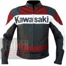 Red Kawasaki 2020 Genuine Leather Motorcycle Armour Racing Coat
