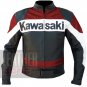 Red Kawasaki 2020 Genuine Leather Motorcycle Armour Racing Coat