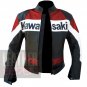 Red Kawasaki 2020 Genuine Leather Motorcycle Armour Racing Coat