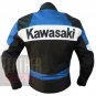 Kawasaki Sky Blue 2020 Real Cowhide Leather Coat . Motorcycle Jacket