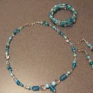 Aqua Cats eye necklace