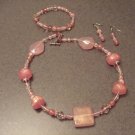 Pink stone choker