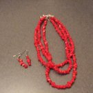 Firey coarl red necklace