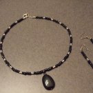 Black Obsidian charm necklace
