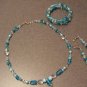 Aqua Cats eye necklace