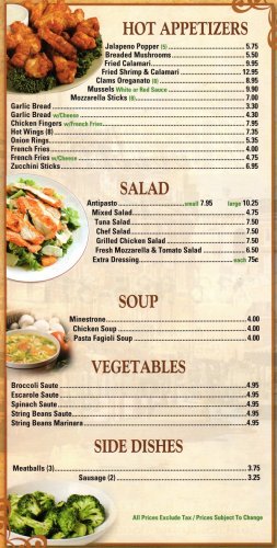 Restaurant Menus