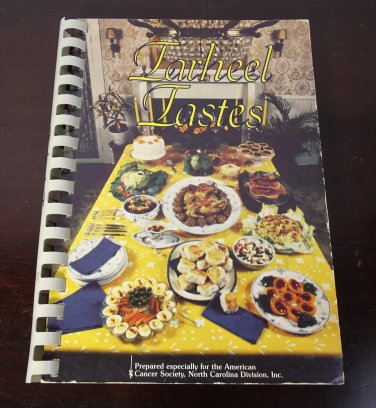 North Carolina Tarheel Tastes Vintage Southern Cookbook, American Cancer Society Spiral