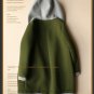 green Hooded winter coat parkas color patchwork sweater overcoat jacket