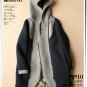 green Hooded winter coat parkas color patchwork sweater overcoat jacket