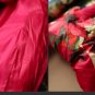 pink Hooded floral down coat short parkas jacket 90% duck's down