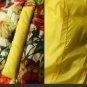 yellow floral down coat Hooded short parkas jacket 90% duck's down