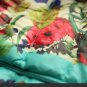 blue floral down coat short parkas jacket 90% duck's down