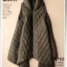 dark green A shape vest parkas winter coat hooded