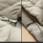 gray hooded vest parkas cardigan casual winter coat