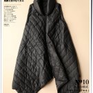 black hooded vest parkas casual winter coat overcoat