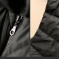 black hooded vest parkas casual winter coat overcoat