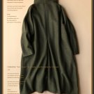 tea green woolen overcoat cardigan coat outwear