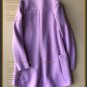 Solid violet woolen overcoat cardigan pocket winter coat