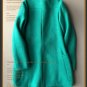 Solid light blue woolen winter overcoat cardigan coat