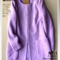 Solid light blue woolen winter overcoat cardigan coat