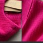 Solid rose woolen cardigan coat sweet winter overcoat