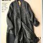 gray color patchwork woolen coat winter overcoat cardigan thick