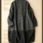 gray color patchwork woolen coat winter overcoat cardigan thick