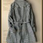 swallow grid woolen coat plus size winter overcoat cardigan jacket in black and white