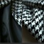 swallow grid woolen coat plus size winter overcoat cardigan jacket in black and white